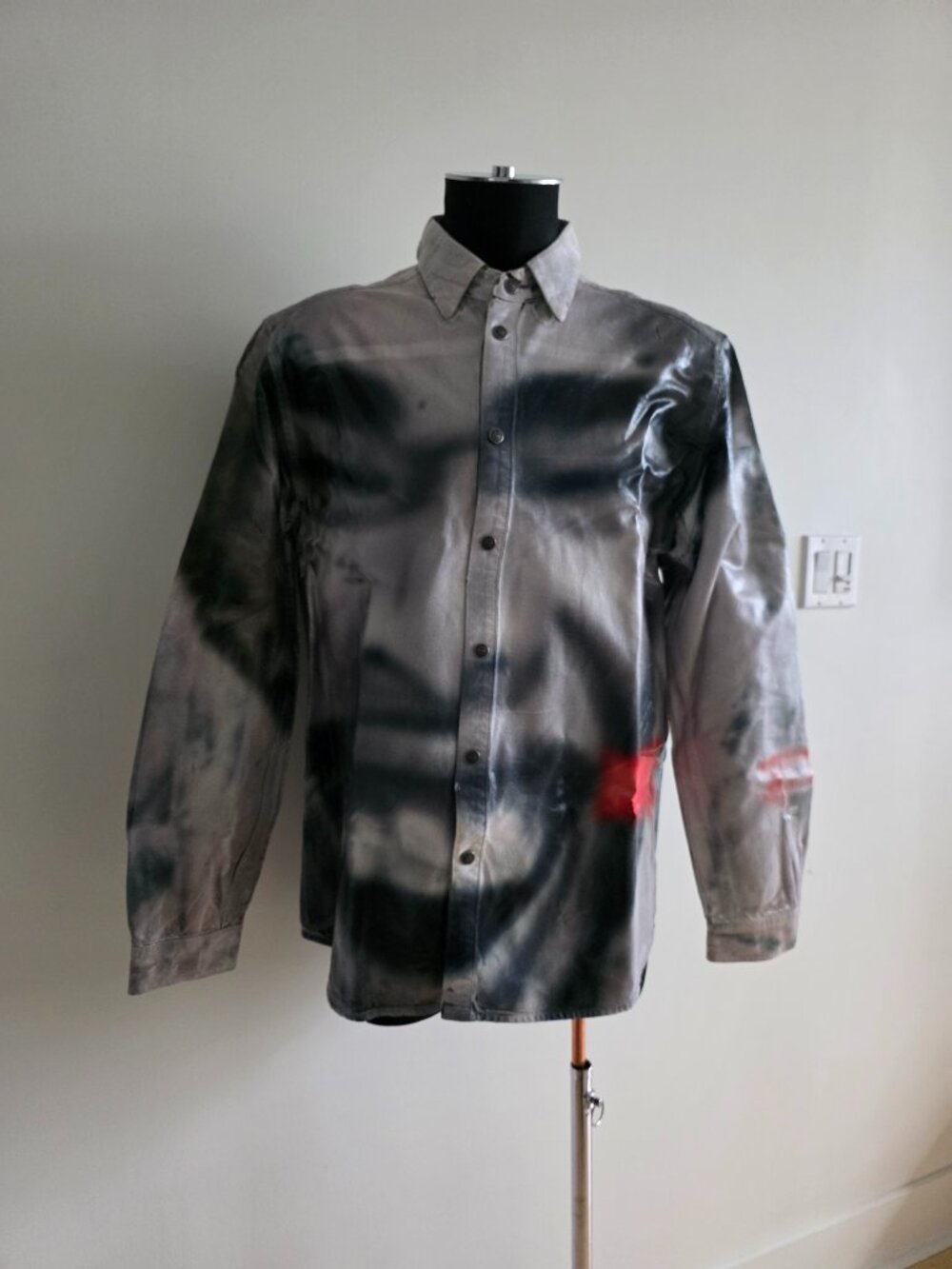 Diesel Gray D-Simply-FSD Denim Shirt size L